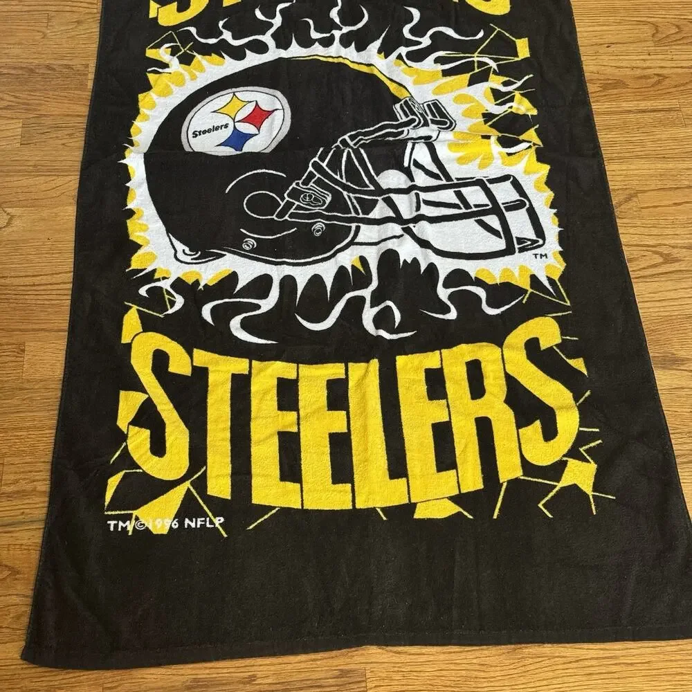 Vtg Pittsburgh Steelers Beach Towel 58